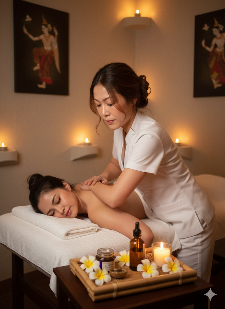 Rüchenmassage mit Bio-Duft-Öl